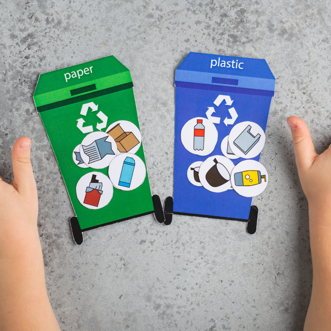 recycling bins cutouts