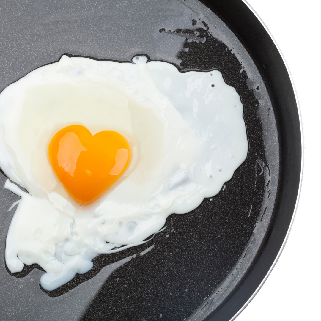 egg shaped heart yolk