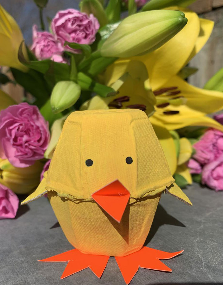Easter Chick egg carton craft