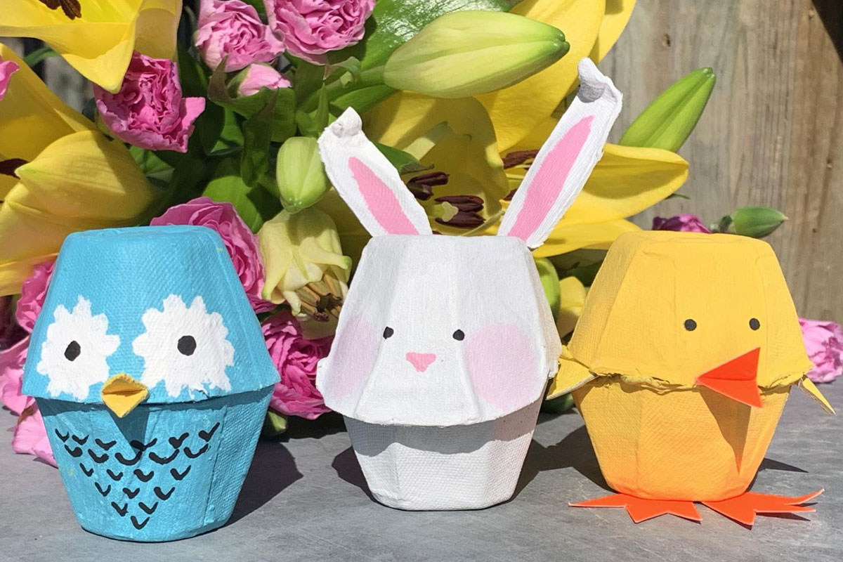 Easter egg carton crafts