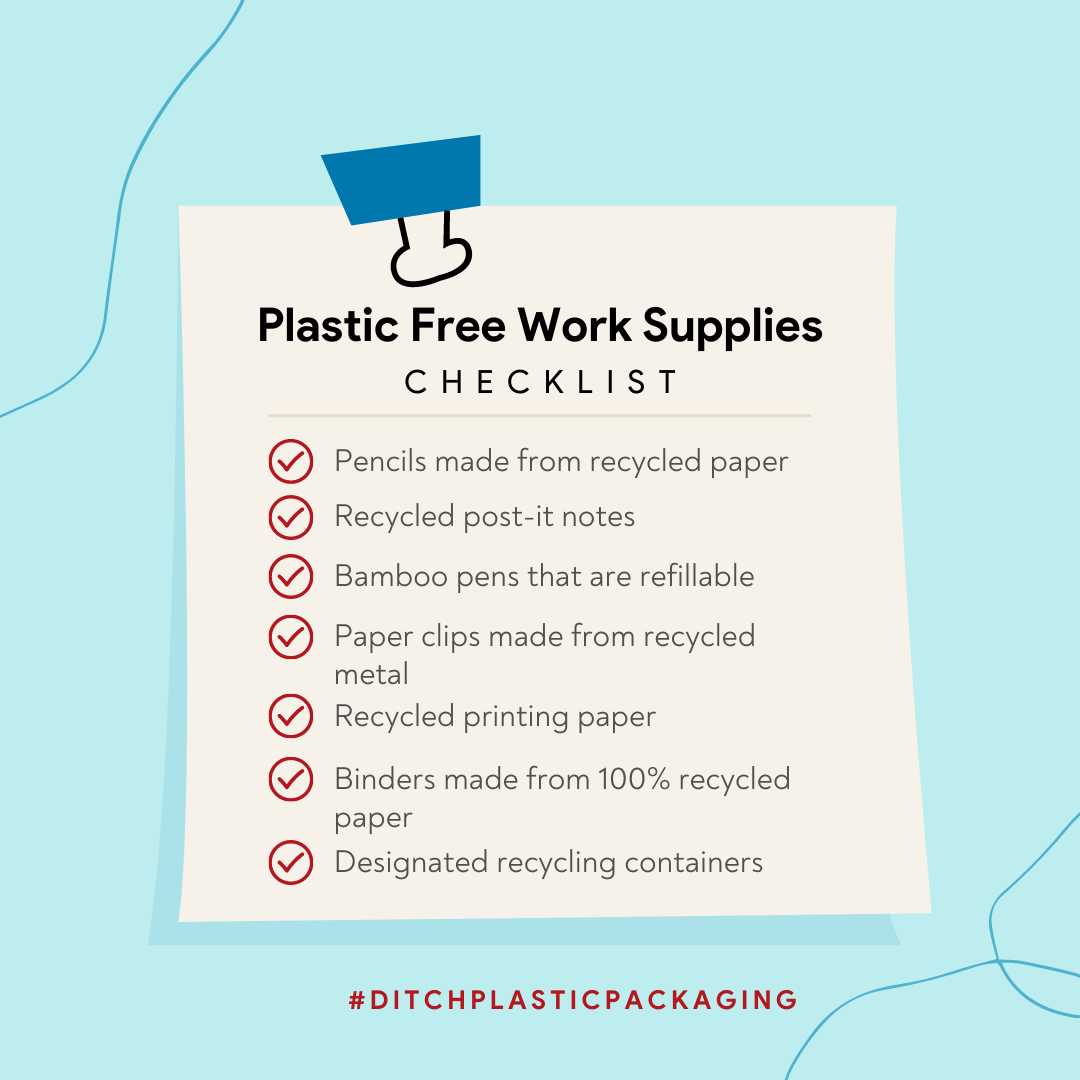 plastic free work supplies checklist