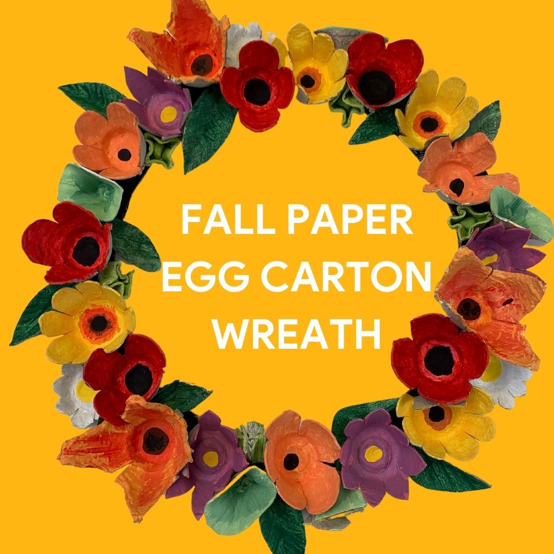 egg carton wreath