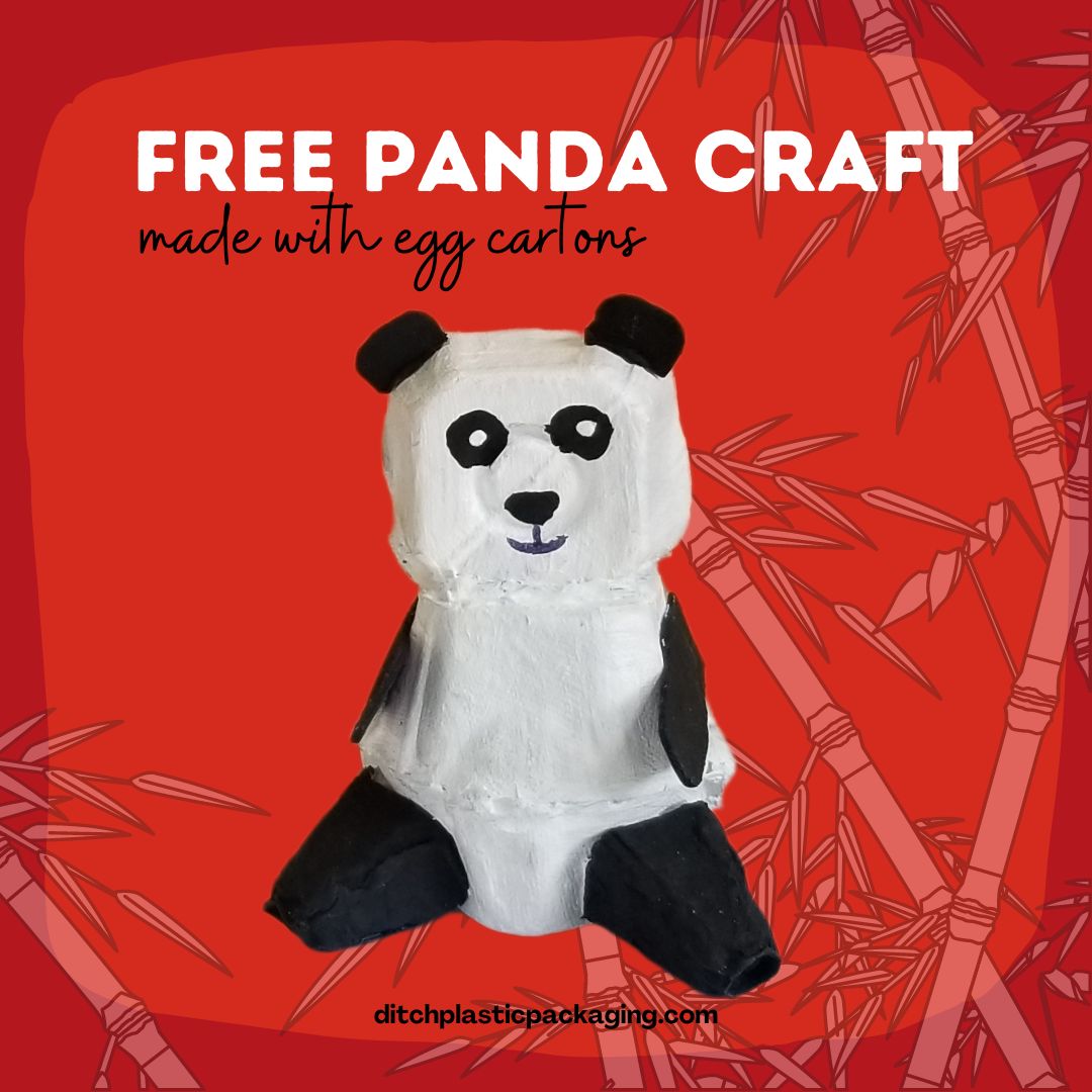 Panda Craft out of egg cartons